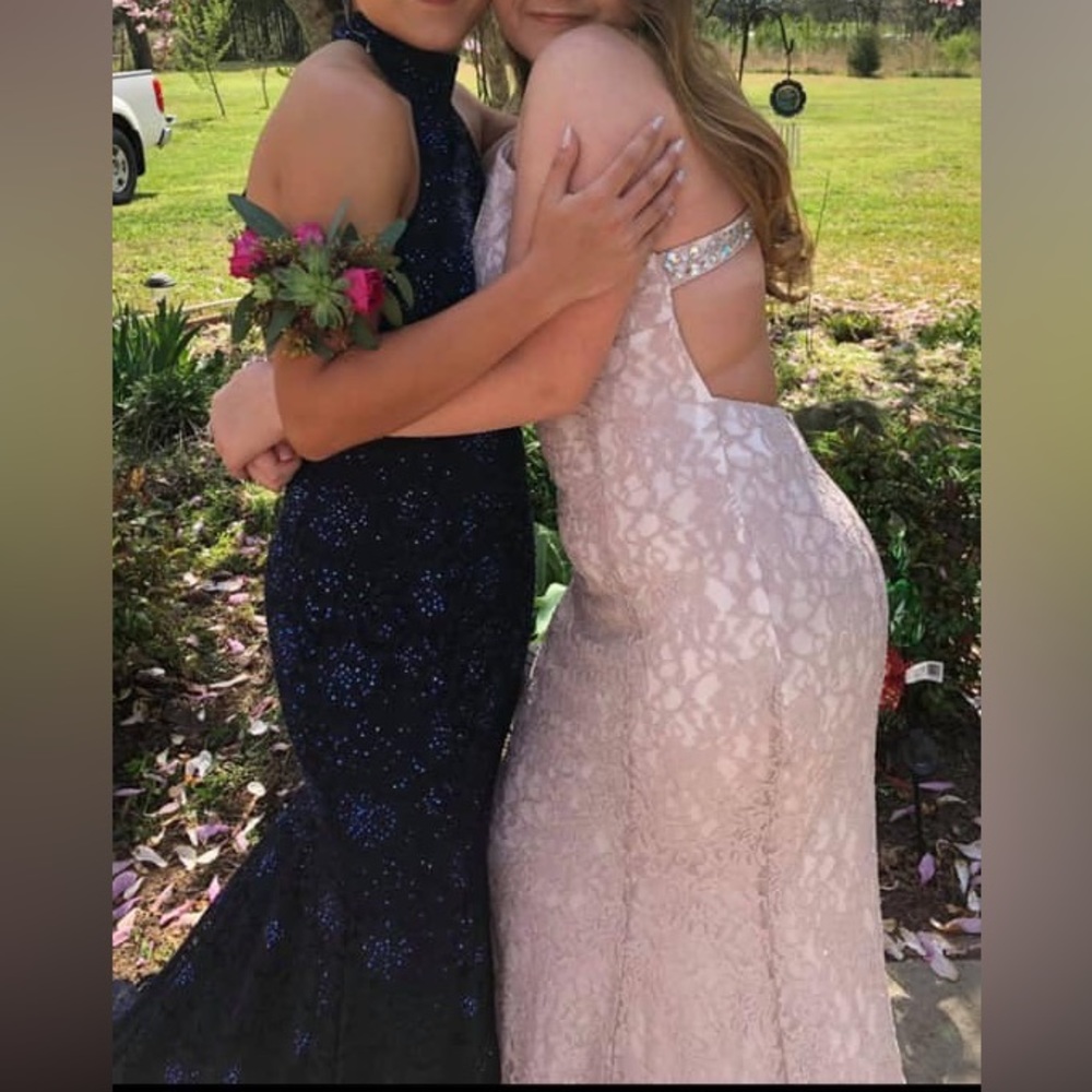 Lace prom dress